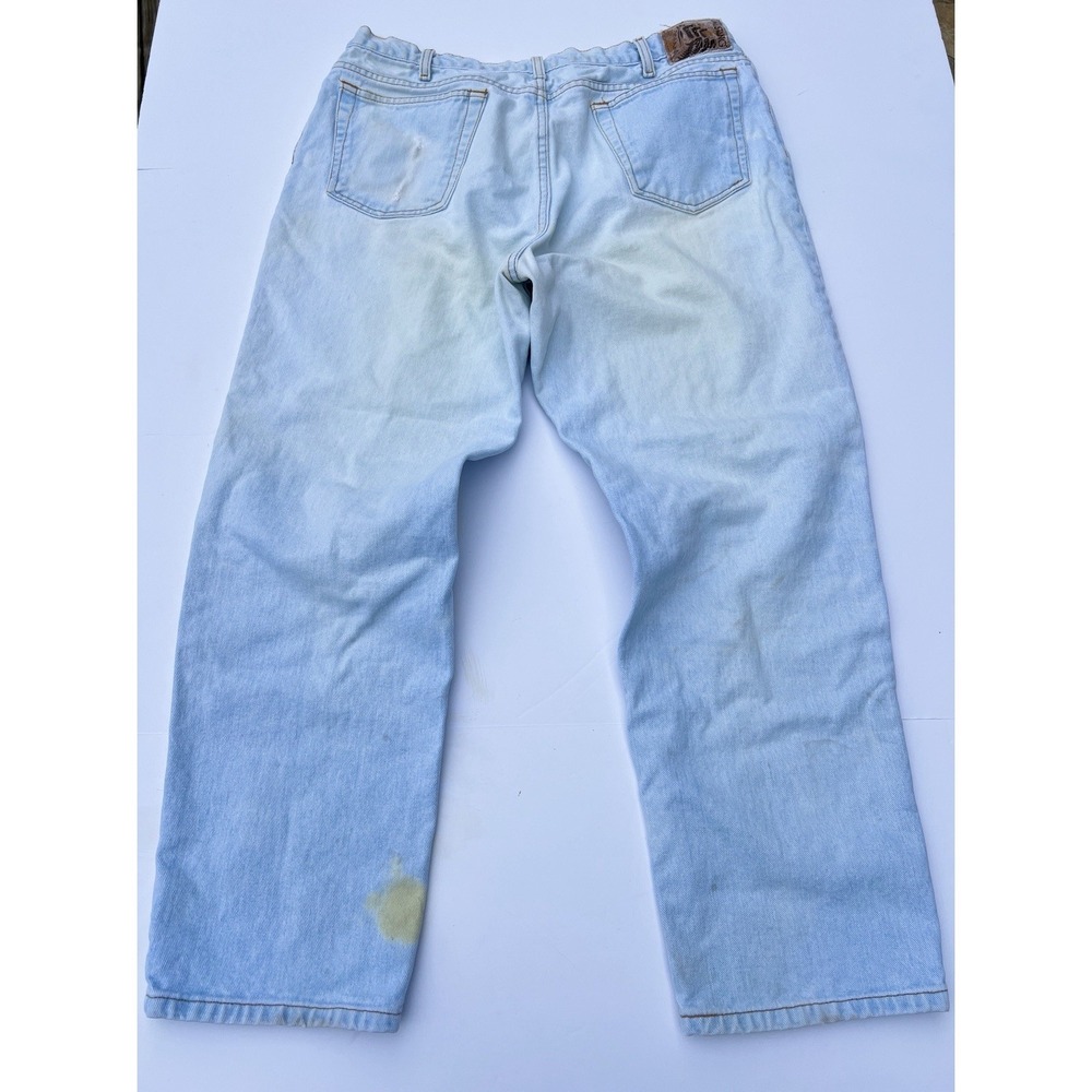 Vintage Mustang Jeans Mens 38x30 Relaxed Straight Leg Light Wash 90s Denim - Picture 3 of 13